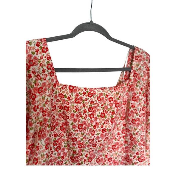 Lush Fremont Peasant Blouse Ditsy Floral XXL Smocked Puff Sleeve Cottagecore NEW - Picture 2 of 10